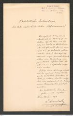 k.k. naturhistorisches Hofmuseum, Intendanzakten 1885-1896 (Hauer), Aktenzahl Z.452/1892, Seite 1